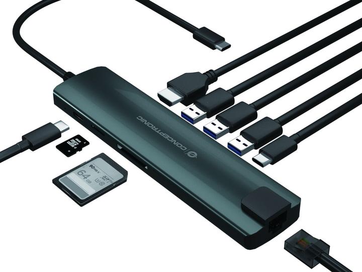 Produktbild Conceptronic USB Typ-C auf HDMI/USB 3.0/ USB Typ-C (USB-C, 1 Ports)