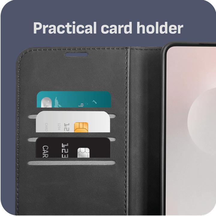 Produktbild Cazy Premium-Geldbörsen-Etui, Magnetisches Geldbörsen-Etui, Kartenfächer, Ständer (Samsung Galaxy S25 Edge)