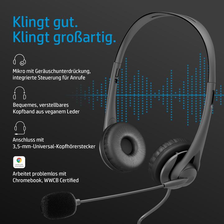 Actual product image HP G2 Headset On-Ear (Cable)