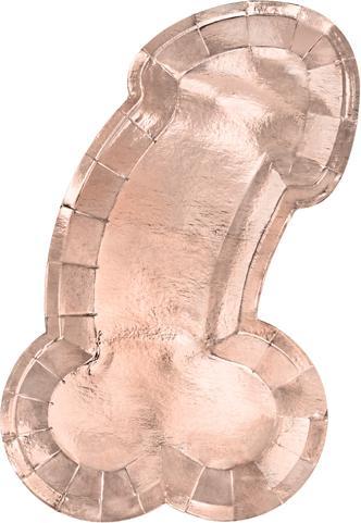 Image du produit Partydeco Assiette de fête Same Penis forever en or rose
