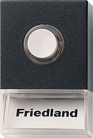Friedland Bell push button Kst sw AP rectangular w.Bel D723