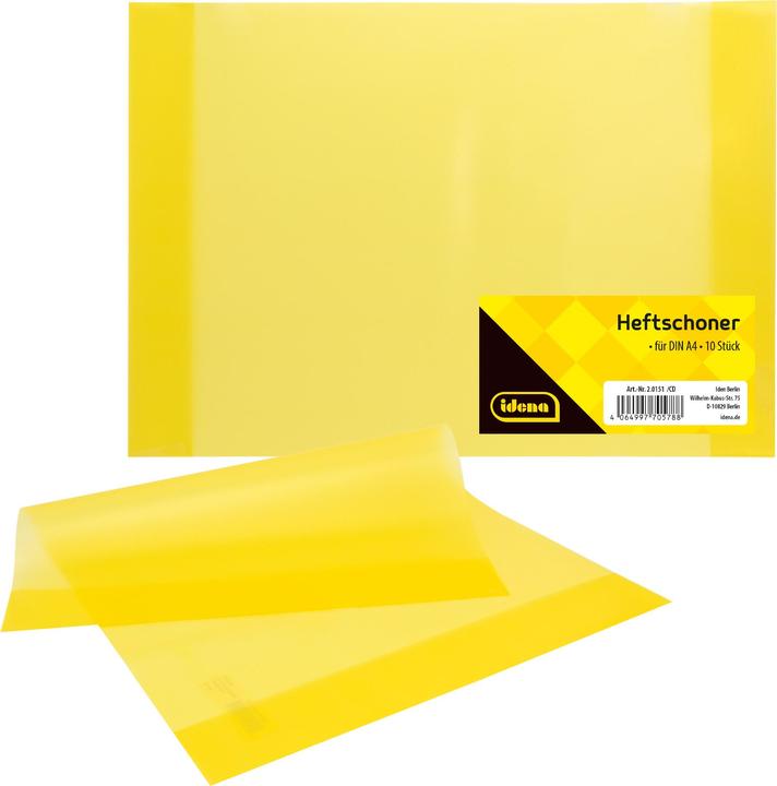 Actual product image Idena A4 booklet protector transparent yellow (A4)
