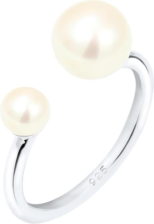 Elli Anello Perla d'acqua dolce coltivata Moderna Argento 925 (925 Argento)
