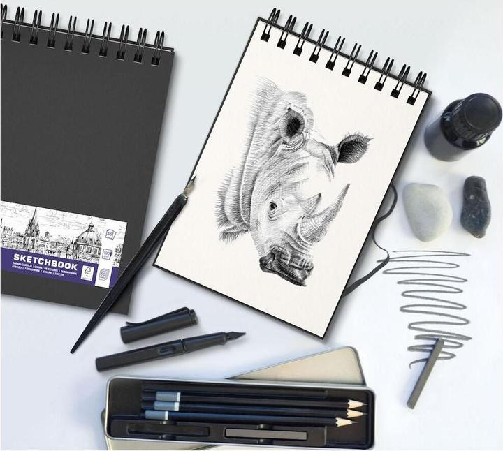 Image du produit Oxford Carnet de croquis (A4, Blanc, Couverture souple)