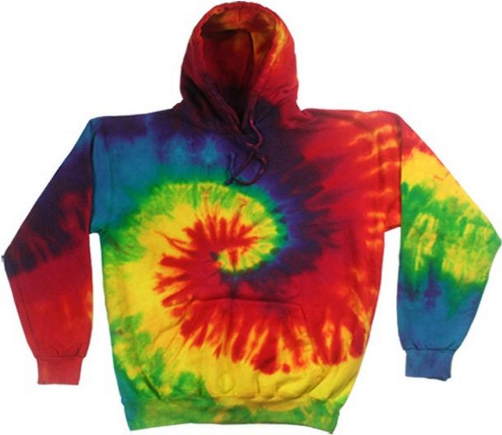 Colortone Kvinnor Rainbow Hoodie Kapuzenpullover BatikOptik