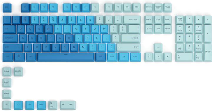 Actual product image Glorious PC Gaming Race GPBT Keycaps - 114 PBT keycaps, ANSI, US layout, Caribbean