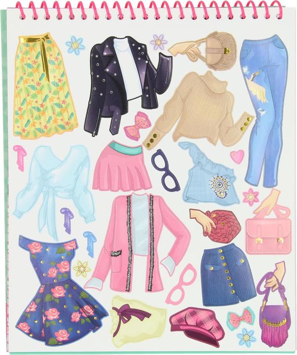 Image du produit Besties Cahier de coloriage Fashion Design avec autocollants, 20 feuilles