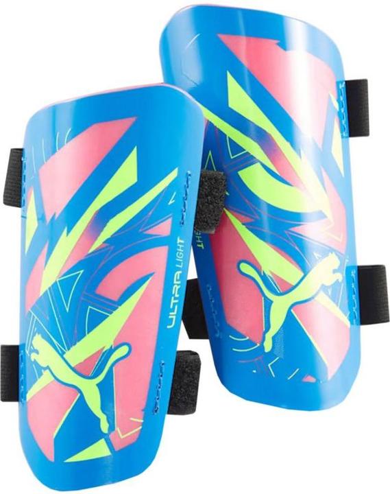 Produktbild Puma Ochraniacze piłkarskie Ultra Light Energy Strap Ultra niebiesko-żółte 30892 01 (L) (L)