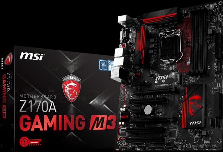 Produktbild MSI Z170A Gaming M3 (LGA 1151, Intel Z170, ATX)