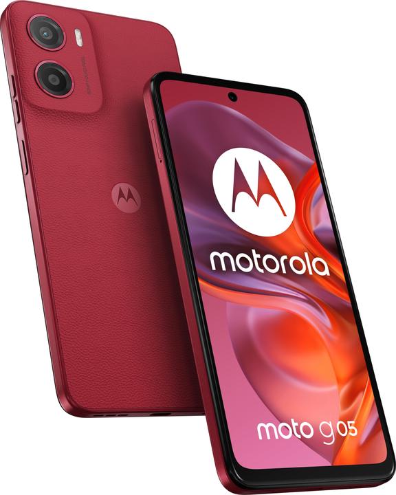 Actual product image Motorola moto g05 (256 GB, Plum Red, 6.67", Dual SIM, 50 Mpx, 4G)