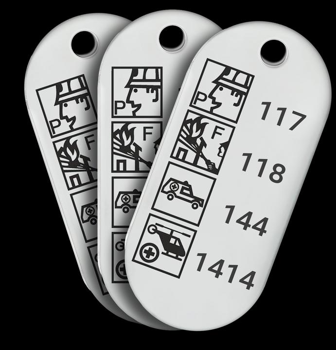 Schlüsselfundstelle Schweiz Schlüsselfundmarke (Key Finder) - 3er-Set