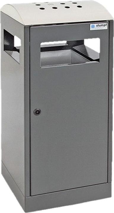 Collecteur de déchets avec cendrier, capacité 90 l, anthracite. (90 l)