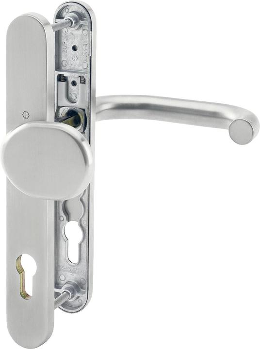 Actual product image Hoppe SH mortice door set PARIS with narrow escutcheon plate PZ92, Ed matt (Door plate set)
