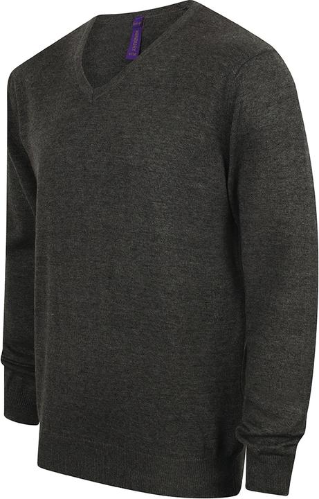 Actual product image Henbury Fine knit jumper Sweatshirt with V-neck (3XL)