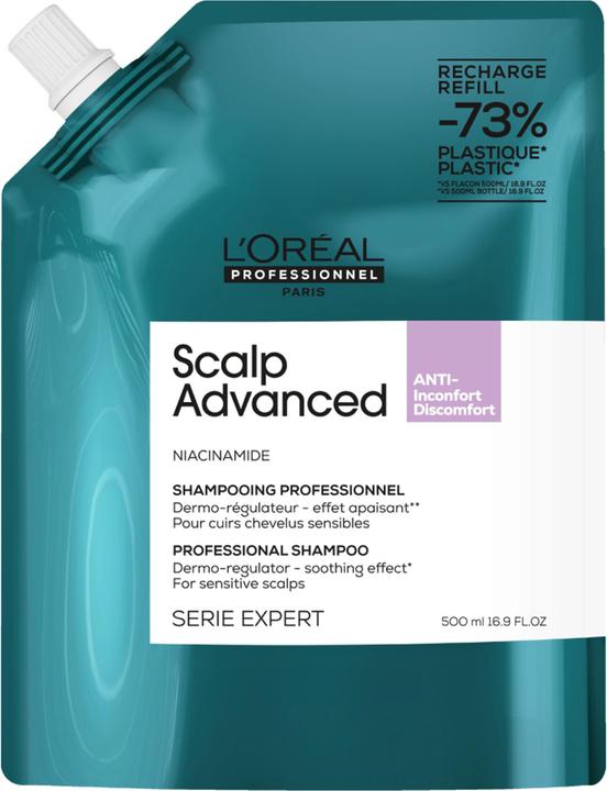 Série Expert Scalp Advanced Anti-Discomfort Dermo-Regulator Refill (500 ml, Shampoing liquide)