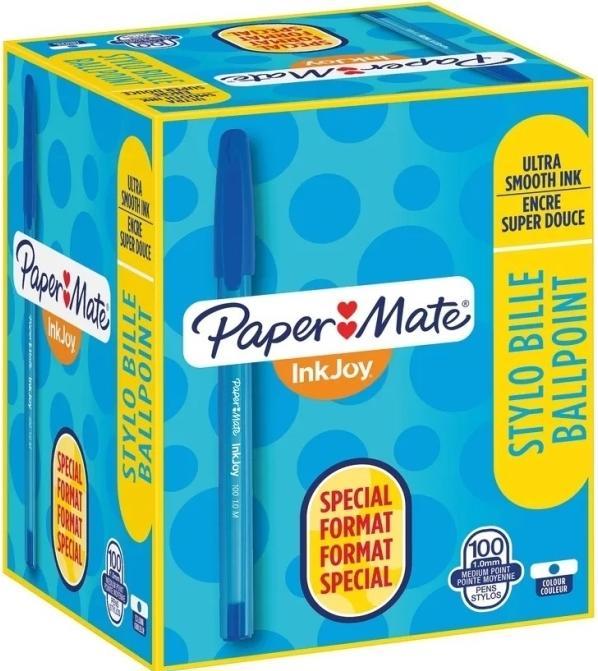 Produktbild Paper Mate Paper:Mate Kugelschreiber InkJoy 100, Value Pack, blau (Blau, 100 x)