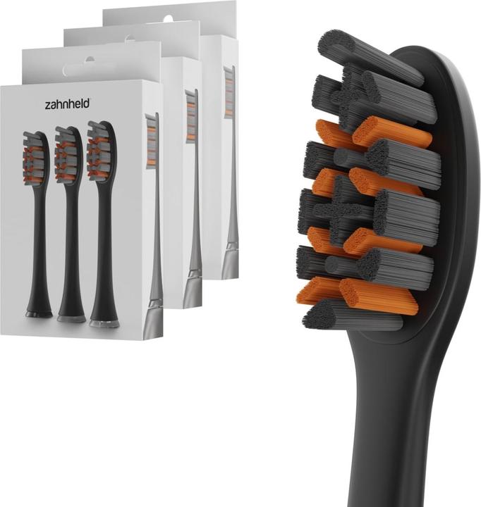 Actual product image Zahnheld Brush head Pro X-Clean 9x black (9 x)