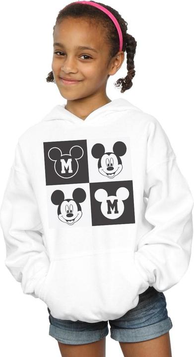 Actual product image Disney Girls Mickey Mouse Smiling Squares Hoodie (116)