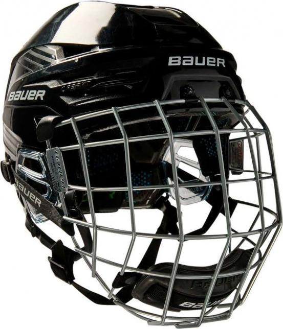 Bauer Re-Akt 85 Casque de hockey avec cage (Noir, M) (M)