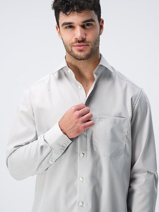Produktbild Olymp Hemd Luxor grau/ New Kent 1/1 arm Chambray Gr.45 (45)