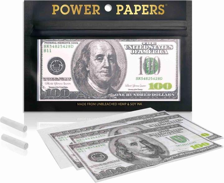Power Papers 100 DOLLAR - Super King Size + Tips
