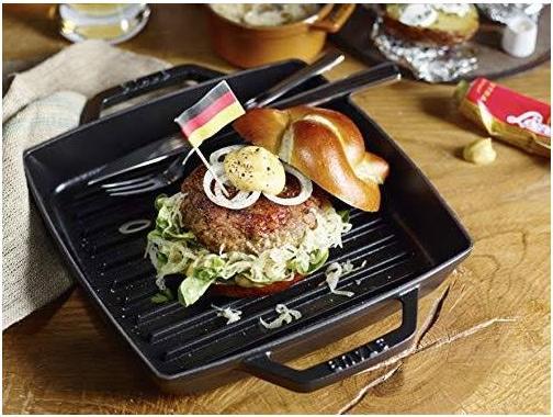 Produktbild Staub American Grillpfanne quadr., schwarz, 33x33 cm (33 cm, Grillpfanne, Gusseisen)