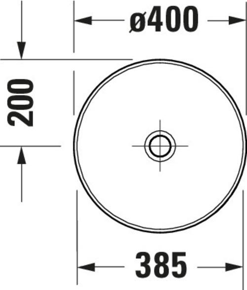 Produktbild Duravit Sivida Waschtisch Set, rund, 400x400mm, inkl. Konsole 1280x500mm