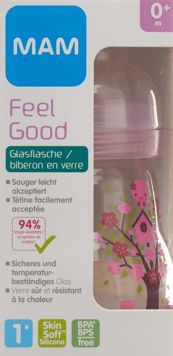 Produktbild MAM Feel Good Glasflasche assortiert (170 ml)