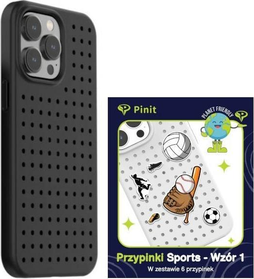 Produktbild Pinifit Zestaw Etui Pinit Dynamic + Sports Pin iPhone 14 Pro Max 6.7" czarny/black wzór 1 (Apple iPhone 14 Pro Max)