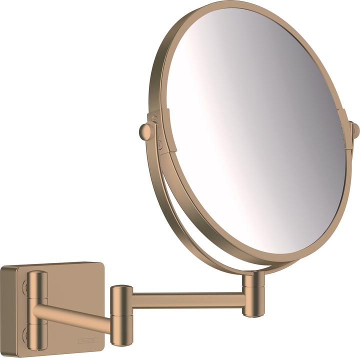 Produktbild hansgrohe HG Kosmetikspiegel AddStoris ohne Beleuchtung brushed bronze