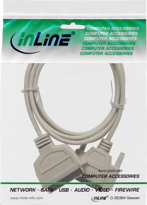 Produktbild InLine Druckerkabel (1.80 m, Parallel (Drucker))