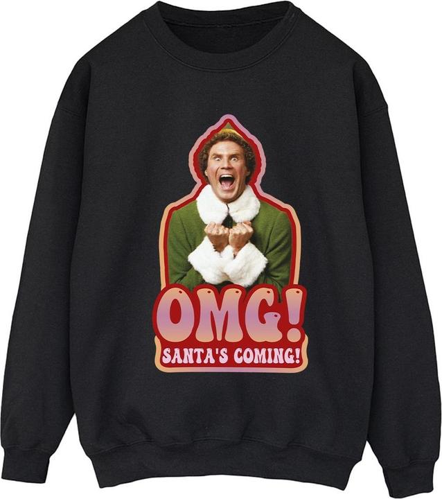 Actual product image Elf Womens/Ladies Santa's Coming Sweatshirt (4XL)