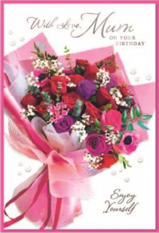 Immagine prodotto Simon Elvin With Love Mum On Your Birthday Biglietto d'Auguri Misura Confezione 6 (6 pz.)