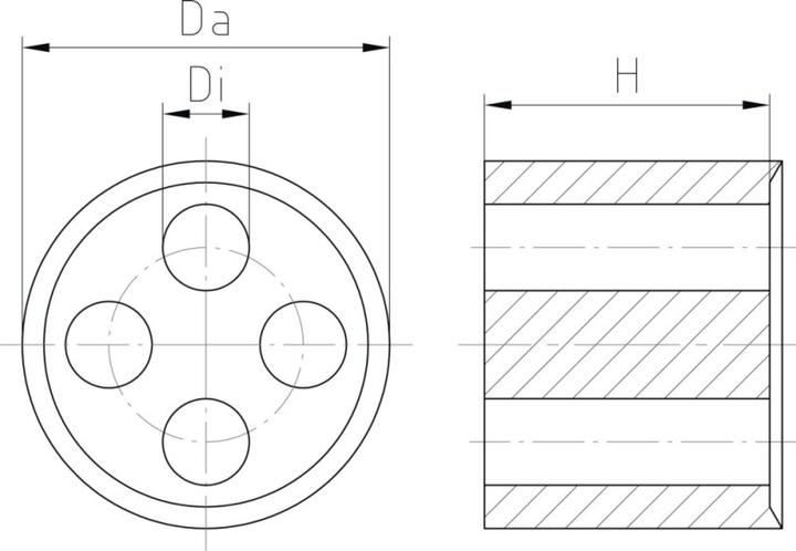 Produktbild Jacob Multipakning Perfect M32 kabel Ø 2x8 mm TPE gummi, sort