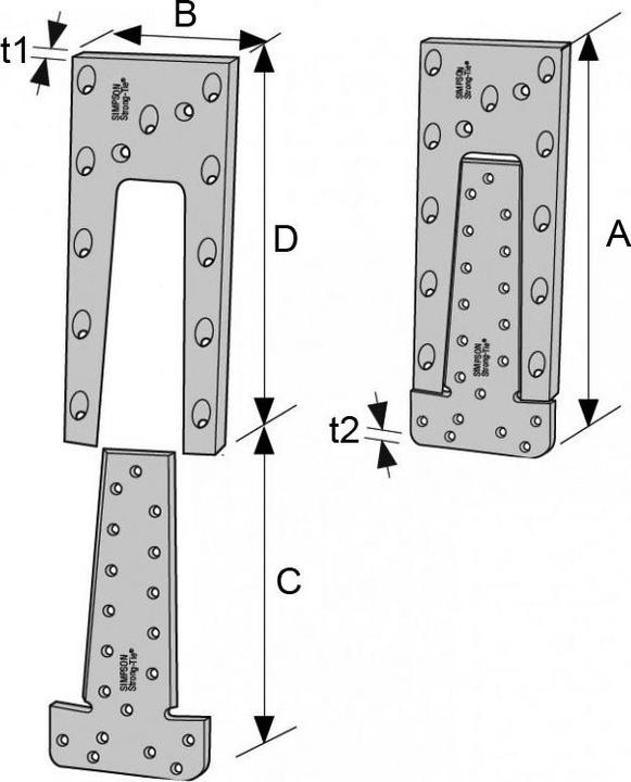 Produktbild Simpson Sst Hirnholzverbinder (Verbindungsbleche, 1 Stk.)