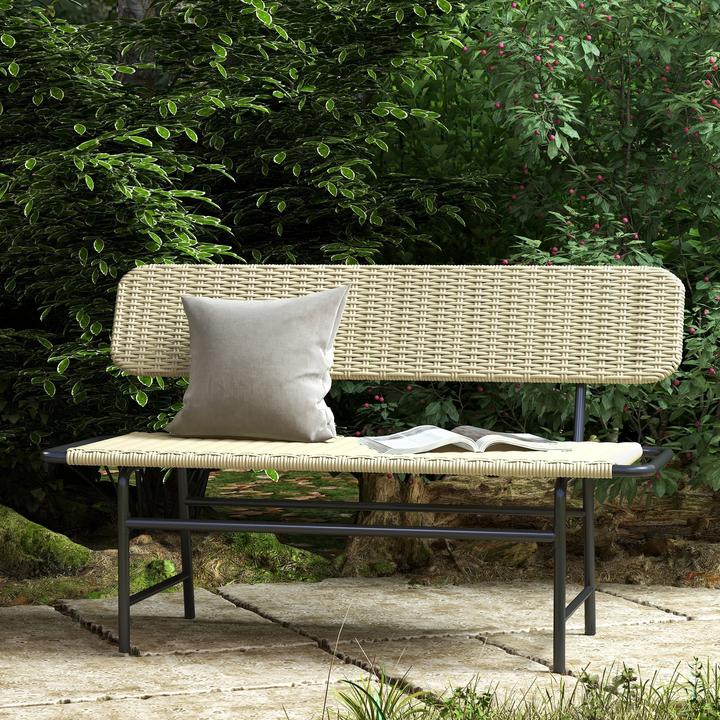 Produktbild Outsunny Gartenbank mit Rattanoptik
