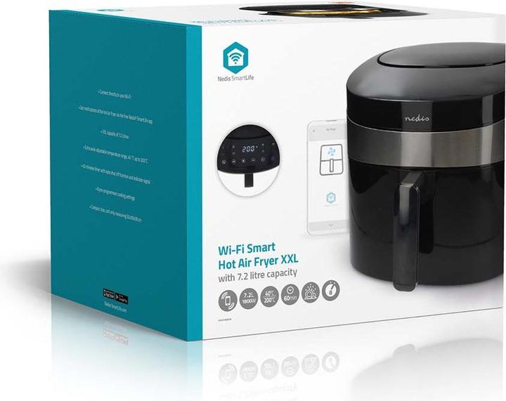 Immagine prodotto Nedis Friggitrice ad aria calda SmartLife Wi-Fi | 7,2 l | Timer: 240 min | Numero di programmi