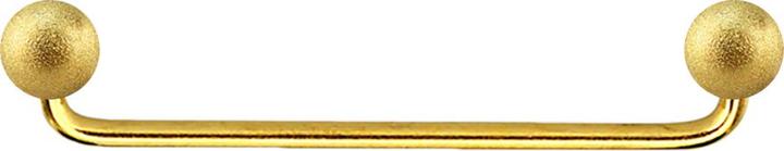 Actual product image Star Piercing Surface Barbell vergoldet 90° mit zwei Kugeln gesprenkelt (Surgical steel 316L)