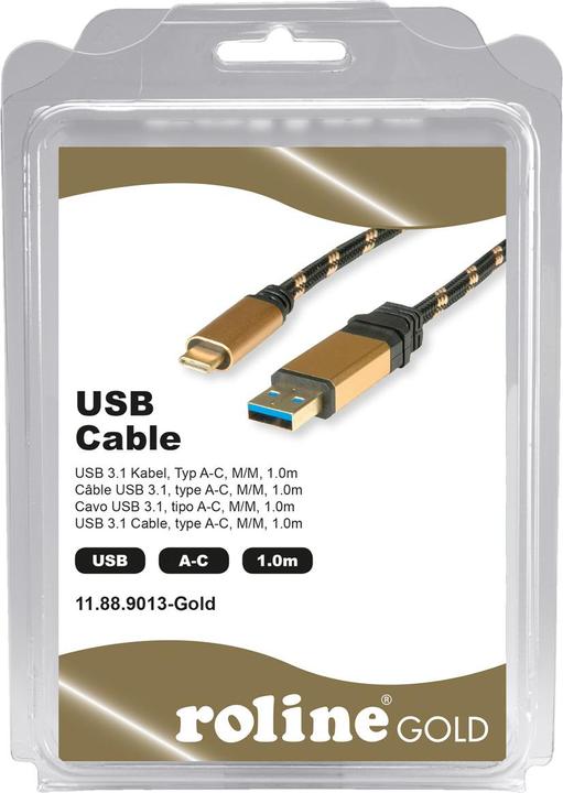 Produktbild Roline GOLD USB-Kabel (1 m, USB 3.1, 4.50 W)