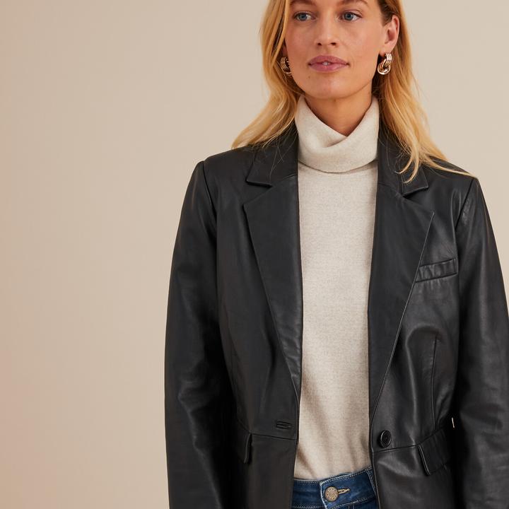 Produktbild Anne Weyburn Taillierter Blazer aus Lammleder (42)