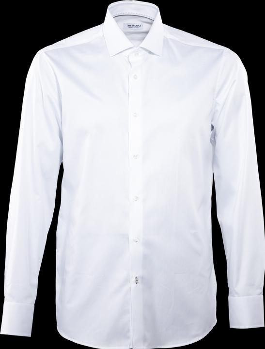 The Basics Hemd Modern Fit Hai bügelleicht white