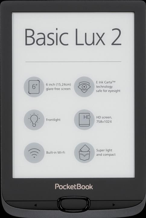 Productafbeelding PocketBook Basis Lux 2 (6", 8 GB, Obsidiaan Zwart)