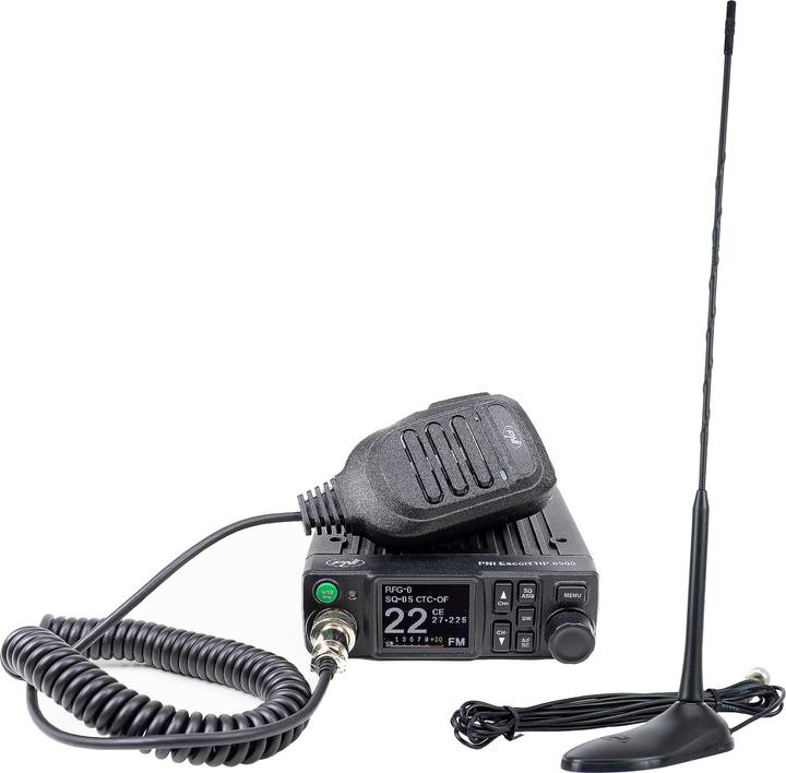 Actual product image PNI CB Escort HP 8900 ASQ radio package, 12-24 V + Extra 45 CB antenna with magnetic base, 12
