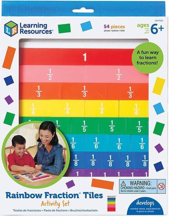 Produktbild Learning Resources Kafelki do matematyki Ułamki LER 0615 (tęcza)