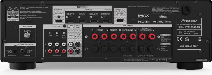 Immagine prodotto Pioneer VSX-835D (7.2 canali, DAB, FM)