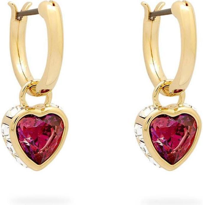Actual product image Swarovski Stilla Drop Earrings Heart Red Gold (Swarovski Metal)