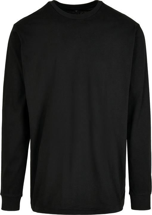 Build Your Brand Organic Sweatshirt Gerippter Ärmelaufschlag