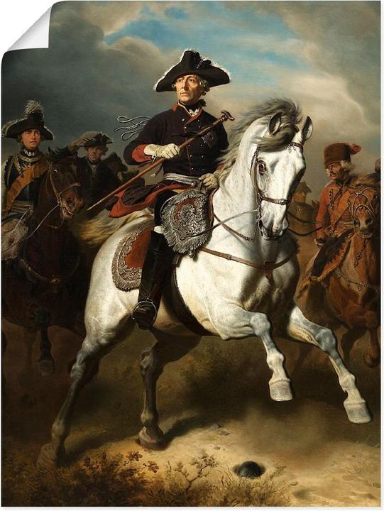 Actual product image Artland Wall film, self-adhesive Frederick the Great on horseback. 1861 T6XR 60x80 cm (60 x 80 cm)