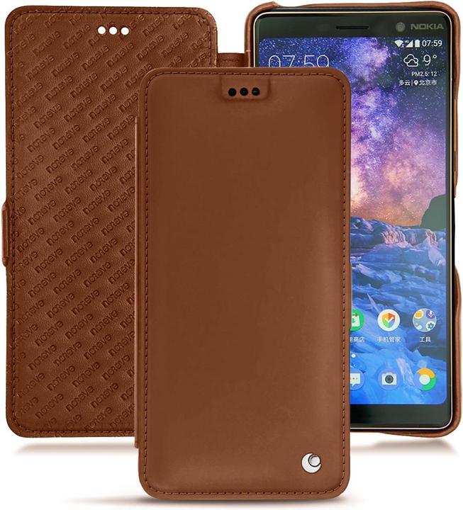 Productafbeelding Noreve Lederen omslag horizontaal (Nokia 7 Plus)