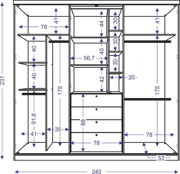 Actual product image Vente-unique Bodil (240 x 53 x 231 cm)